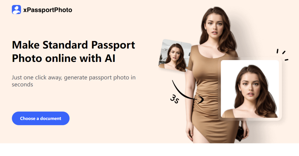xPassportPhoto：人工智能 AI 在线制作标准护照照片