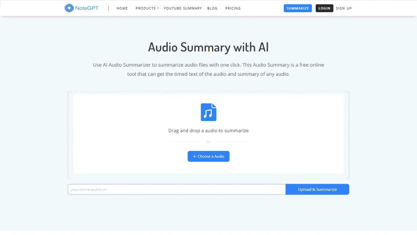 NoteGPT：AI 音视频提取文本和总结工具